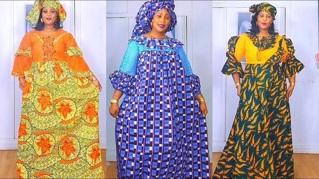 TRÈS BEAU ROBE LONGUES PAGNE/ANKARA DÉCONTRACTÉES, SIMPLES ET CLASSIQUES YouTube