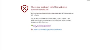 There is a problem website certificate security.