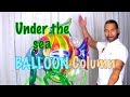 Under the sea balloon column decoration