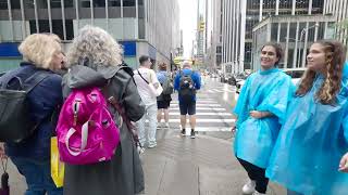 Rainy Day Walking In Manhattan New York - 5 Av - 6 Av - 7 Av 4K