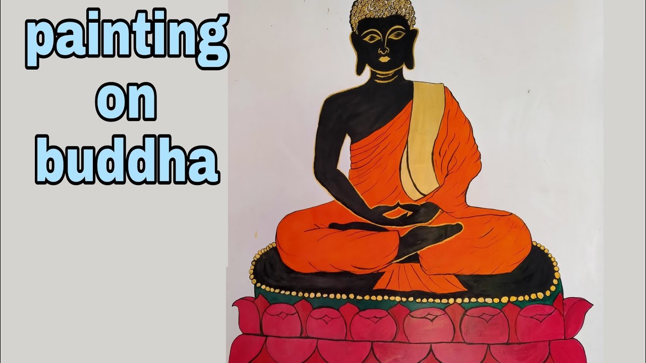 Buddha Wall Painting/wall painting ideas using Acrylic colours/Home decor.