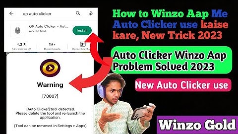 How to Winzo Gold Open Auto clicker Problem  Solved//  Solve100% Work Karega 2023  #youtubeshorts