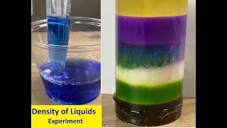 Density of Liquids Experiment.| School Project| Step by step