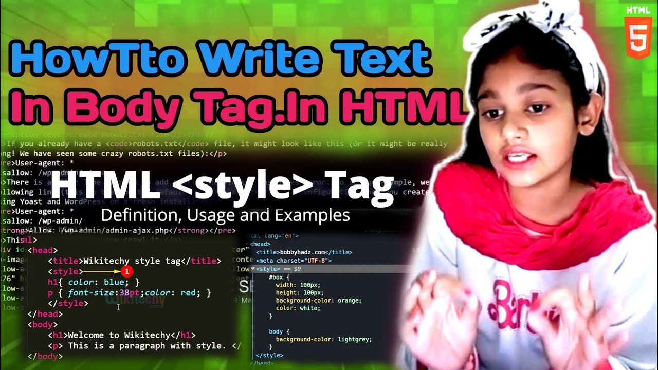How to write text in HTML body tag | LAG Official video |