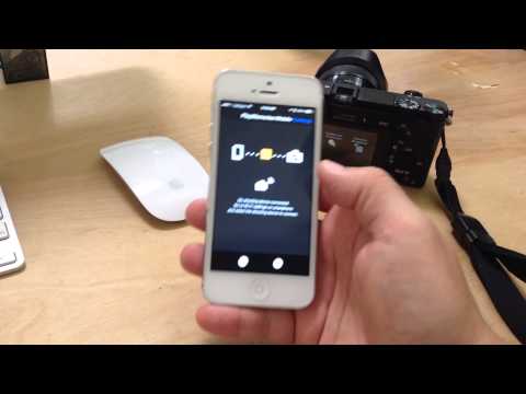 Sony a6000 camera with iPhone smart remote control