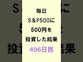 【NISA】S&P500積み立て496日目