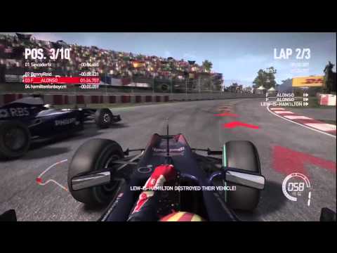 F1 2010 PS3 - Fernando Alonso at Montreal , Really Funny Race with Commentary