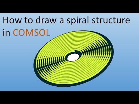 How to draw a spiral structure in COMSOL + how to assign colours to domains and boundaries in COMSOL