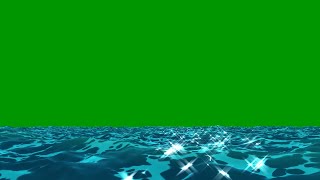 Anime Ocean Waves Loop Green Screen 8