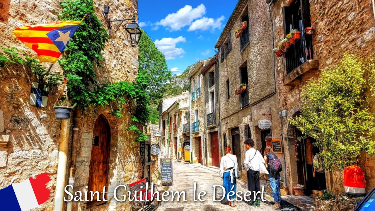 Сен-Гильем-ле-Дезер 🇫🇷 Самые красивые деревни Франции🌞 Пешеходная экскурсия по французским деревням🌷