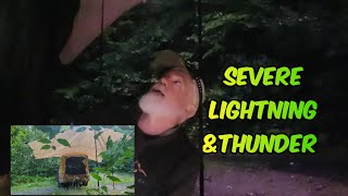 Car Camping in Severe Heavy Rain Thunder Lightning Storm / Car Camp