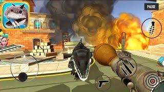 Dinosaur Hunter Dino City 2017 (Mod Money): Kill Velociraptor By RPG - Android Gameplay screenshot 4