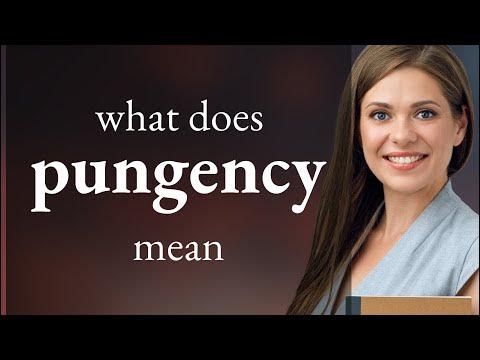 Pungency • PUNGENCY definition - YouTube