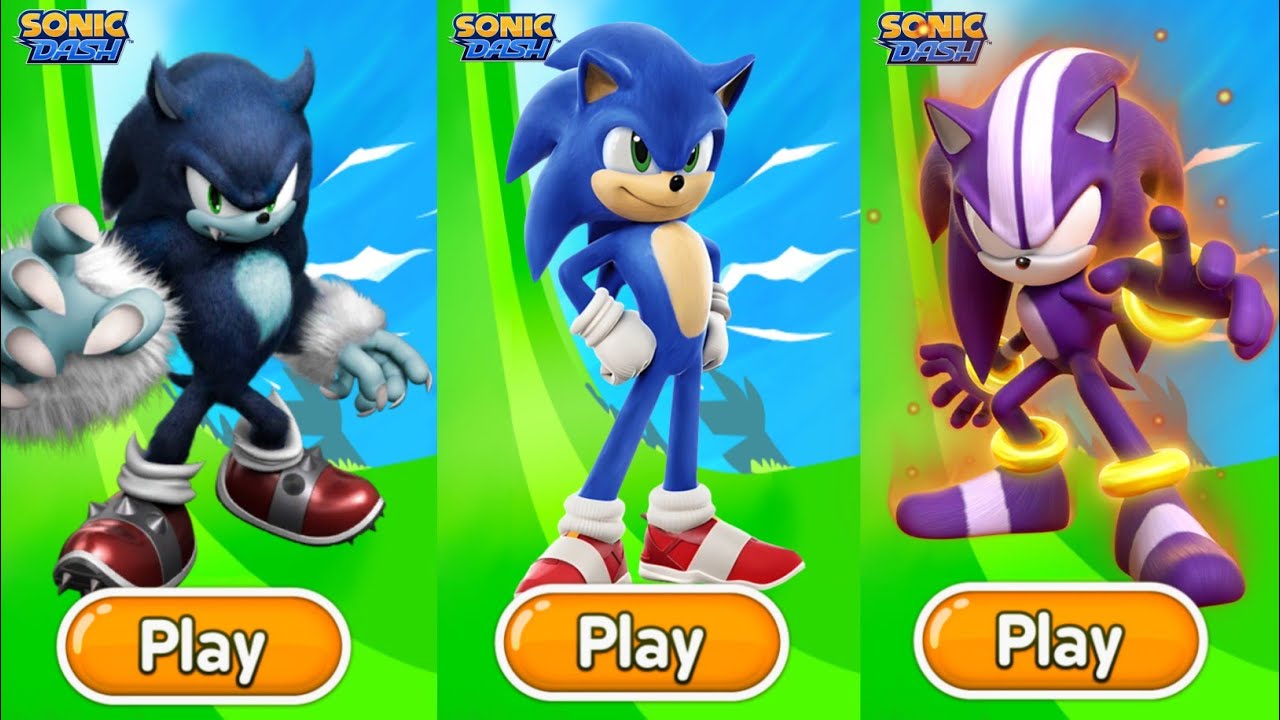 Sonic Dash - Movie sonic Vs Werehog Vs Darkspine Vs All Boss Zazz Egman ...
