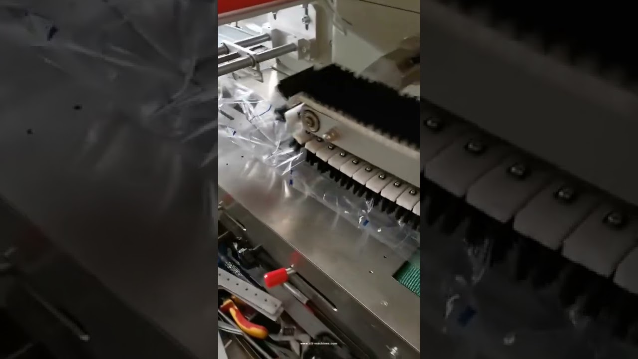 Product blister tray case flow type bag packaging machine bag packing testing video