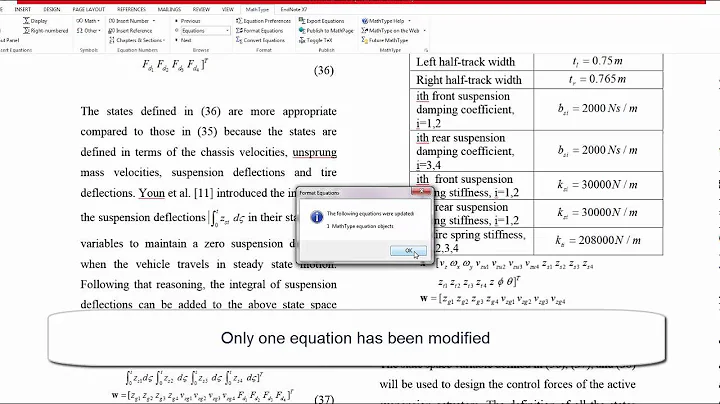MathType Tutorial: Automatically change equations size in Word Document