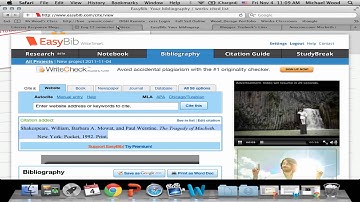 MLA Citation using Easybib.com