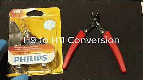 H9 to H11 Bulb Conversion for Brighter Headlights Using $4 Microcutters
