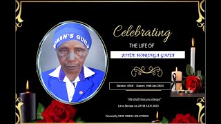 INLOVING MEMORY OF JOYCE WARINGA GAITA
