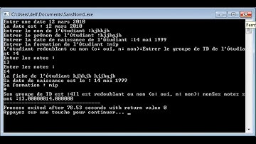 Exercice 2 sur les structures en C
