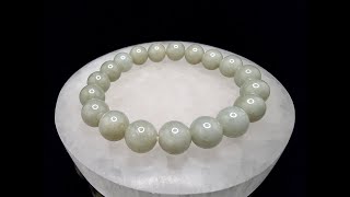 Gelang Batu Giok Oil Green Myanmar Jade Jadeite Stone 4A 10mm C1323