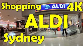 Shopping ALDI Westfield Eastgardens Sydney Australia - 4K