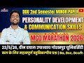ddu 2nd semester minor paper 2026 | personality development and communication skills mcq marathon