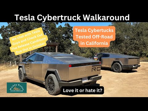 Tesla Cybertruck off-road testing | Walk around Release Candidate vehicles and chat with Telsa guys