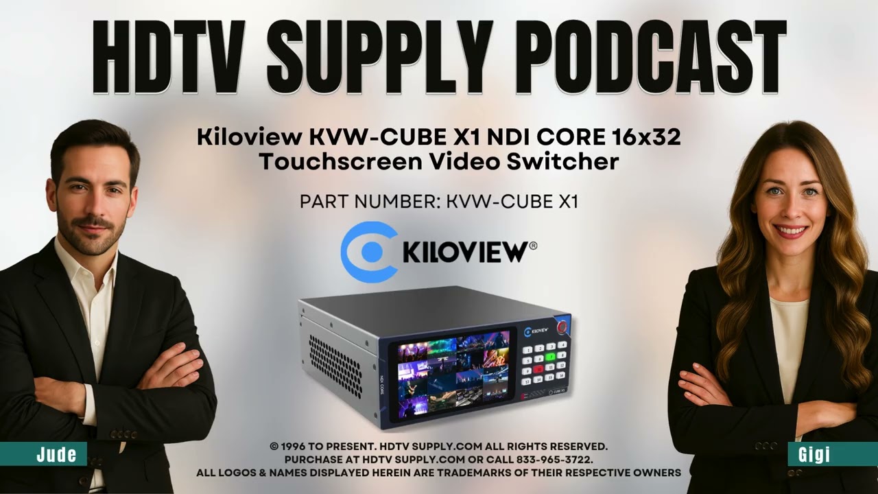 Kiloview KVW-CUBE X1 NDI CORE 16x32 Touchscreen Video Switcher
