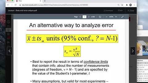 Data and error analysis introduction