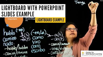 Lightboard with PowerPoint Slides Example