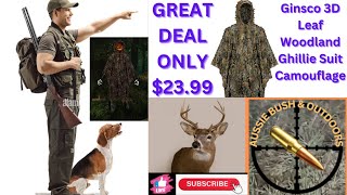 GHILLIE Suit, Ginsco 3D Leaf Woodland #hunting #deer #camo #bird #watching #adventure #bush