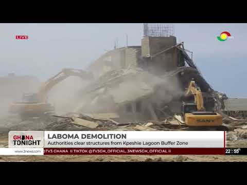 Laboma Beach Demolished: Soldiers Clear Kpeshie Lagoon Buffer Zone
