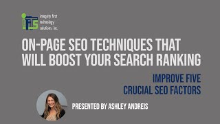 On-page SEO Techniques that will Help Boost your Search Ranking