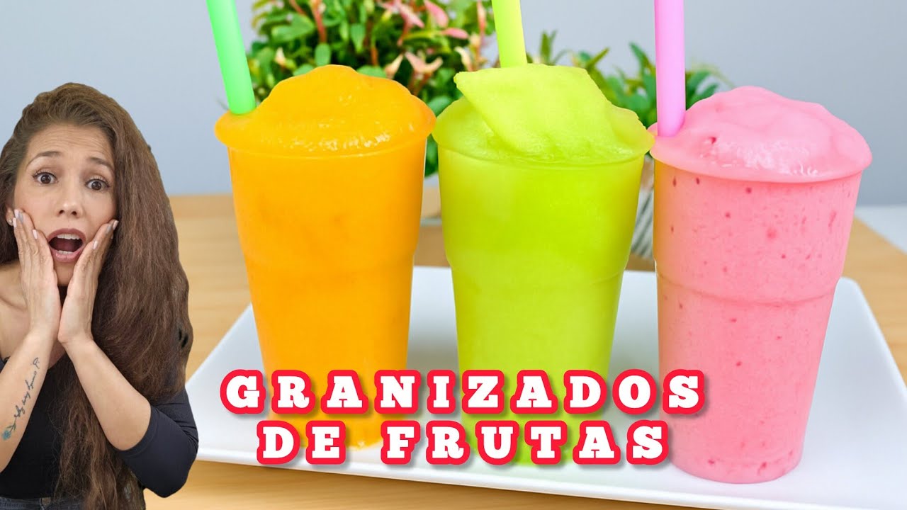 Cómo hacer GRANIZADOS DE FRUTAS con solo 3 ingredientes 🍹