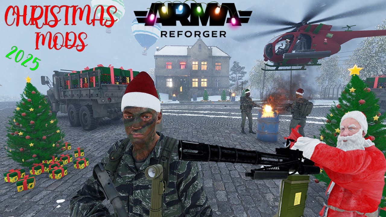 Рождественский мод для Arma Reforger: ёлки, злой Санта, злые снеговики и многое другое!