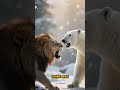 Who would win?........Lion VS Polar bear #animalclash #animalfight #apexpredator