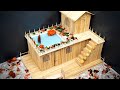 Build Beautiful Swimming Pool  &amp; House Villa Using Wooden in Will
