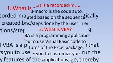 Excel VBA Interview Question