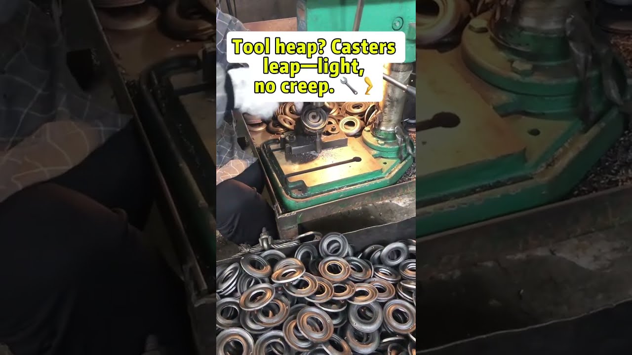 Tool heap? Casters leap—light, no creep. 🔧🦵 #wheels #wheel #caster #export