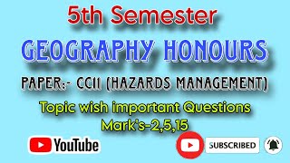 Important Questions Of Cc115th Sembysagarika Nag geography 