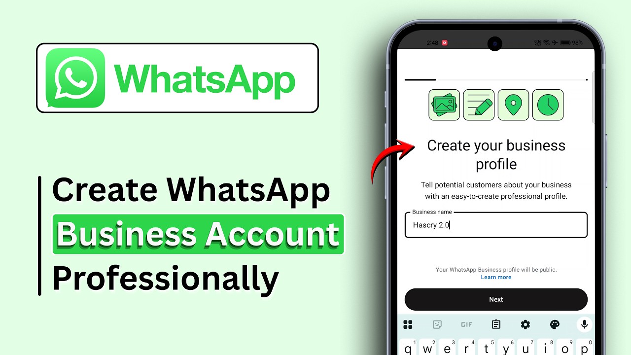 How to Set Up a Business Whatsapp Account - Step by Step - YouTube