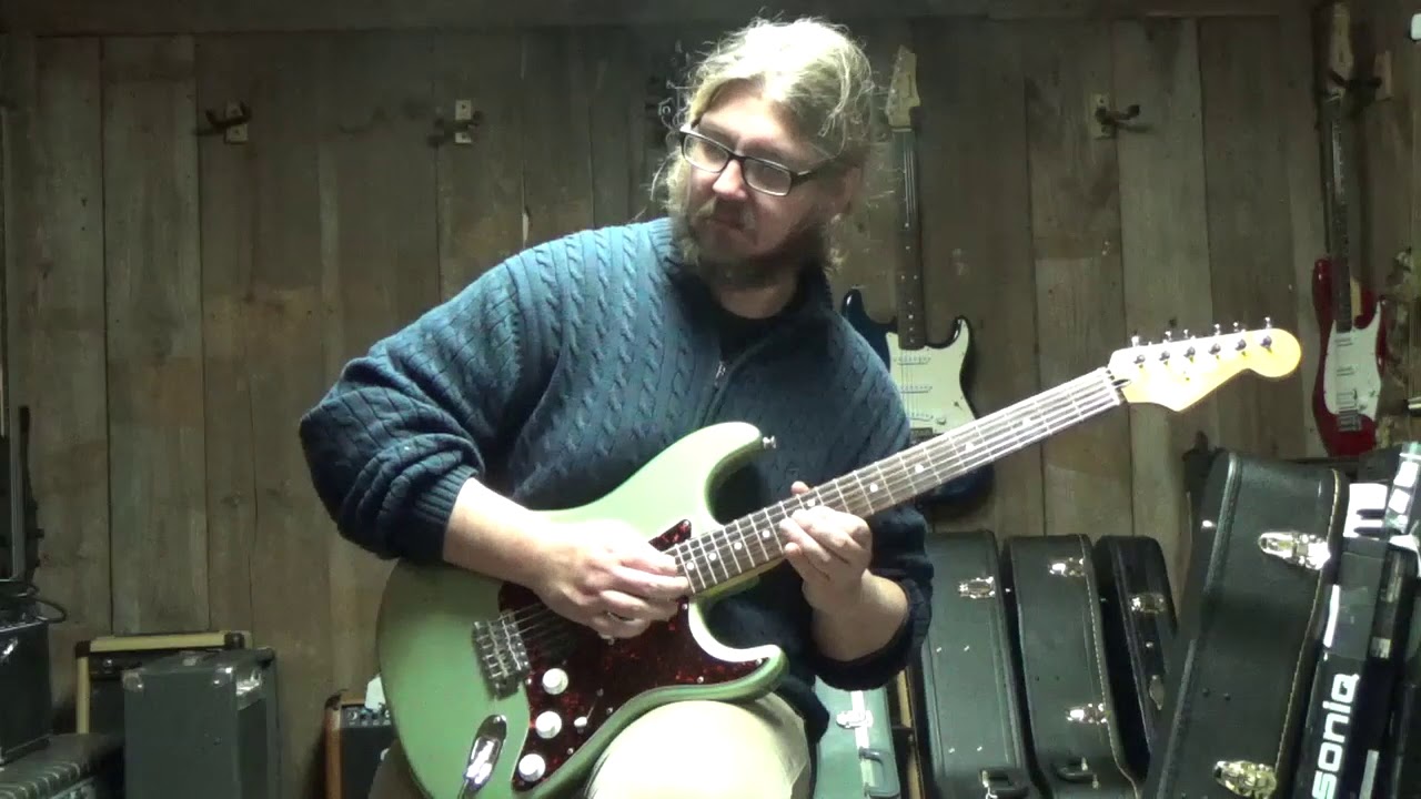 Fender Strat Sage Green H S S Demo - YouTube