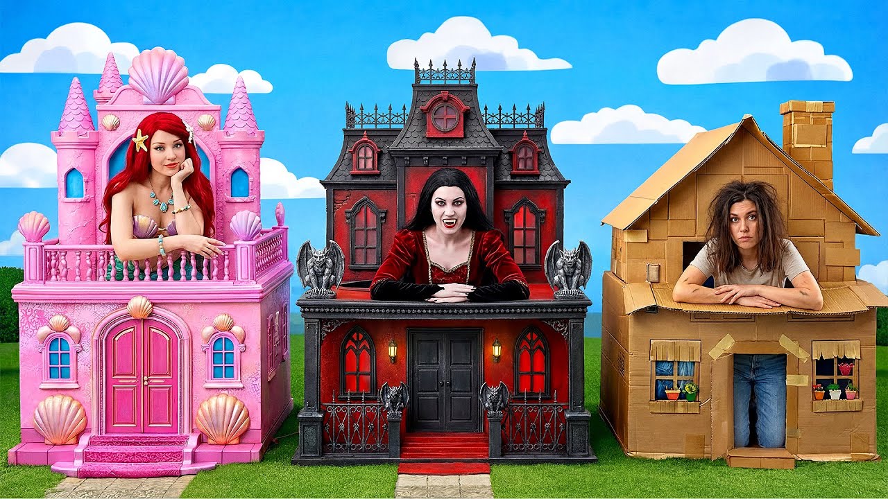 Лайфхаки для русалок против готического стиля вампиров 🏡 Экстремальная битва за преображение комнаты