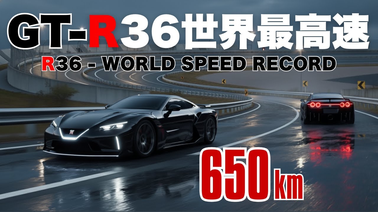 【R36 コンセプト】世界最高速650km/hへ…伝説への挑戦【NISSAN GT-R｜AI】