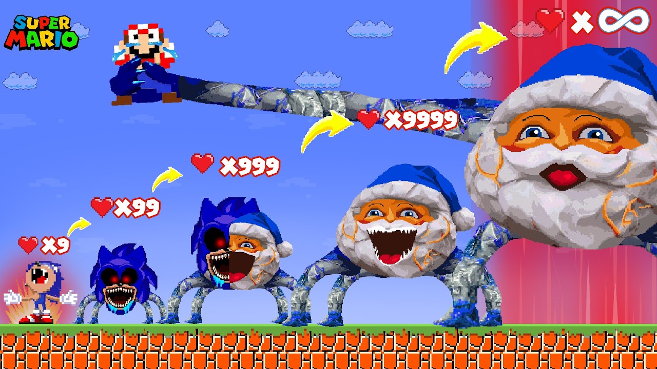 Улучшение Соника до САМОГО СИЛЬНОГО Шин Го Го Гага в Super Mario Bros.