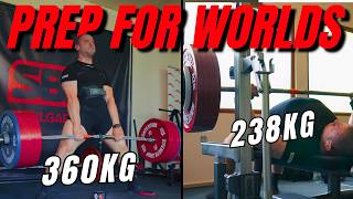 3 Weeks out - 360kg deadlift / 238kg bench