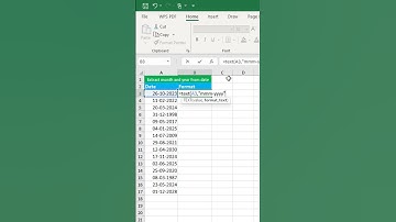 Extract month and year from date in excel