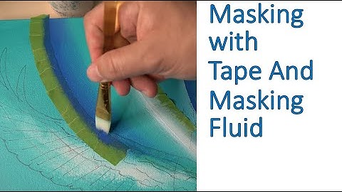 Masking on Canvas - Using Masking Tape and Masking Fluid