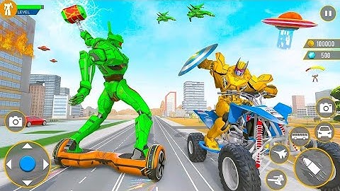 US Army Tank Fighter Jet and Car Robot Transformers Simulator - Android Gameplay